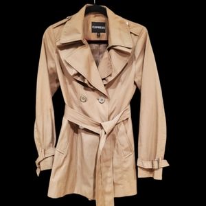 Cute Ruffled lapel trench coat